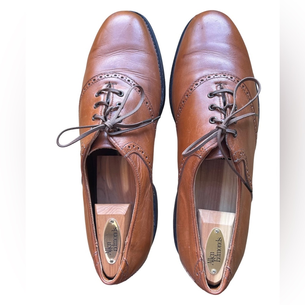 Allen Edmonds Flagstaff Tan Oxfords Size 10B